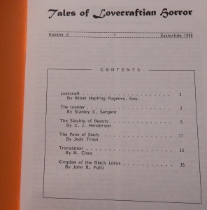 tales of lovecraftian horror toc